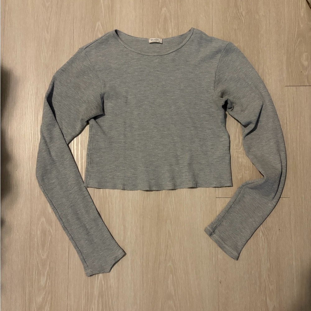 Brandy Melville Heather Gray Long Sleeve Top